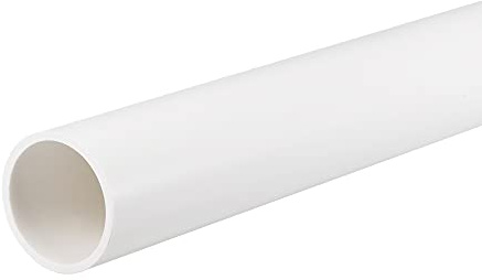 sourcing map PVC Rigid Tube Round Pipe Hardware Tubing 28mm ID 32mm OD 0.35m White High Impact for Water Pipe,Crafts