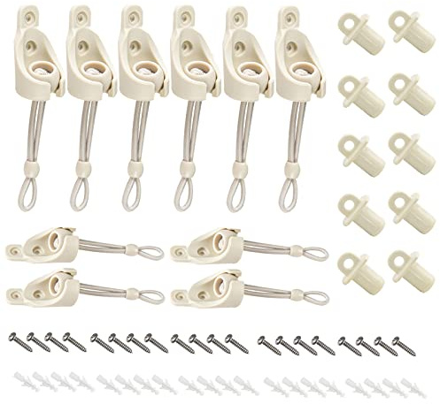 Sunshade Replacement Accessories, Bungee Jumping kit and Cover end 5 Sets, Suitable for Coolaroo External Roller Blinds and Cordless Roller Blinds(Beige)