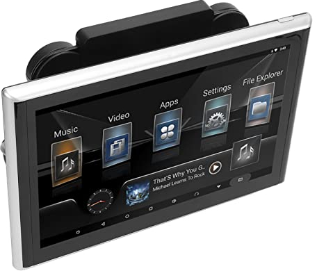 Fockety Lettore video poggiatesta per auto, 9In Car 4K WIFI Bluetooth Touch Screen TV poggiatesta MP3 MP4 WMA AVI Monitor per poggiatesta Monitor multimediale digitale con trasmettitore FM