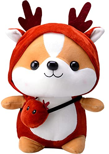 TROYSINC Verwandeltes Eichhörnchen Stofftier Plüschtier, Plüschkissen Eichhörnchen Kissen süße Weiche Kuscheltier Plüsch Spielzeug Geschenk (C,25cm)