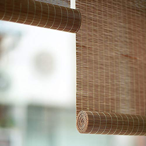 IMYOGI Bamboo Shade Jalousien Bambusvorhang – Holzrollos – Bambusjalousien für Fenster und Türen, vertikale Verdunkelungsjalousien, Belüftung, kühler Sommer, anpassbare Größe