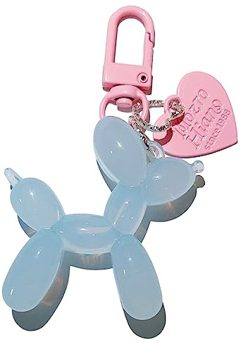 LAEKOU Jelly Balloon Dog Design Keychain for Women, Cute Girls Key Chain, Bag Charms Accessories for Car Purse Backpack