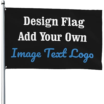 Benutzerdefinierte Flagge 4 x 6 Fuß, personalisierte Flaggen für den Außenbereich, Banner, gestalten Sie Ihr eigenes Bild/Wörter/Logo, lebendige Farben, Leinwandkopfzeile und doppelt genäht für Part