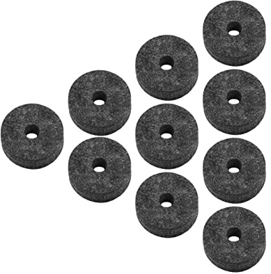 20 Stück Beckenfilz-Unterlegscheiben, rutschfeste Filzpolster 4 cm, Becken-Ersatzzubehör für Schlagzeug-Set (Grau)