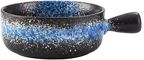 Tazón de ramen japonés Tazón de cerámica for servir Tazón de cerámica for hornear con asa Sartén for lasaña for asar Platos redondos Ramekins de porcelana Pudín Creme Brulee Tazones for sopa de ceboll