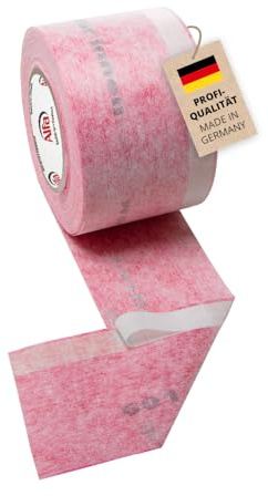 Alfa 2x Fensteranschlussband Rosa Innen 100 mm x 25 m Fensterdichtband 50 m | Profi-Qualität - für Anschlussfugen – diffusionsoffen - mit Selbstklebestreifen – überputzbar für Sanierung und Neubau