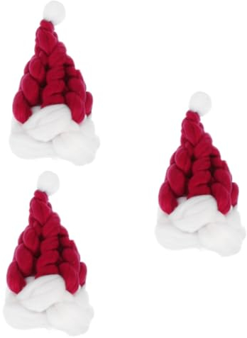 Warmhm 3stücke Weihnachtsbaum Hut Dekorative Weihnachtsbaumspitze Festliche Ornament Für Weihnachten Party Und Feiertagsdekoration