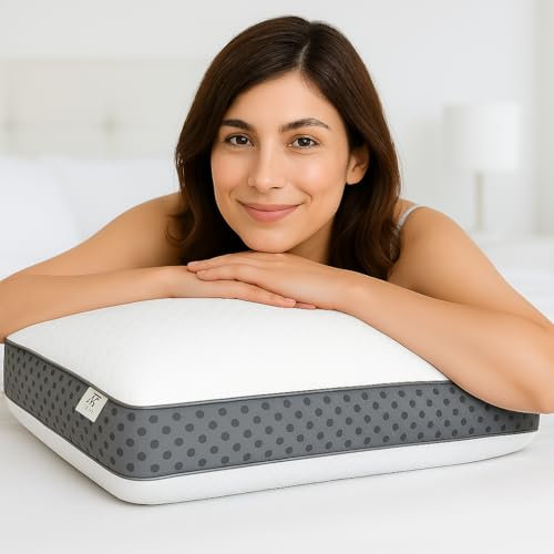 Royal Therapy Memory Foam Pillow, Queen Pillow Neck Pain Relief, Pillow for Neck and Shoulder Pain, Neck Pain Pillow, Side Sleeper Pillow, Cervical Neck Pillow, Neck Pillow Sleeping