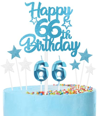 mciskin blaue zum 30. Geburtstagskerzen Kuchentoppe Set, zum 30.Geburtstag Dekor für Männer,Zahl 30 kerzen für Kuchen,blaue silber Kuchentoppe mit Stern für Männer und Frauen Geburtstag Partei