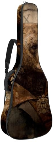 Akustikgitarre Tasche, Groß Schöne Gitarrentasche für 40/41/42 Zoll, Wasserdichte Gigbag mit Schwamm Schutzschicht, Vintage Schmetterling Muster, Mehrfarbig Nr. 07, 42.9x16.9x4.7 in, Gitarrentasche