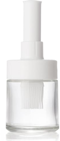 Sghtil Spazzola dispenser olio, dispenser olio con spazzola | Cottura Grill Barbecue Cottura Pasticceria,Bottiglia di olio d'oliva con spazzola da pasticceria resistente al calore, strumento