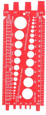 Mutter-Bolzen-Schraubenlehre, Multifunktionale Schrauben-Identifizierungslehre, Zoll-Schnellidentifikation, Muttern- und Bolzen-Gewindegrößenprüfung, Gewindelehre-Messwerkzeug