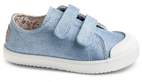 Pablosky Lona 980010, Zapatillas Bebé-Niñas, Azul, 22 EU Ancho