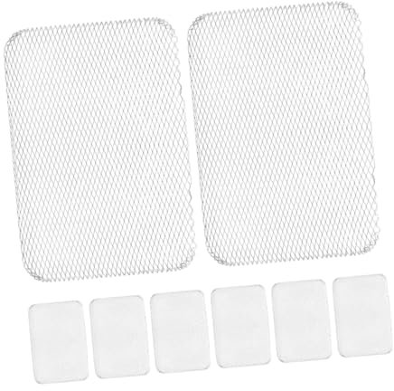 OKUMEYR 8pcs Outdoor Grill Pads Metal BBQ Mesh Grilling Mats Non-Stick Barbecue Mesh Mats for Picnic and Camping