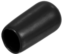 QUARKZMAN 15pcs Protectores de Rosca de Tornillo, 8mm Goma Tapas para Extremos Cubierta de Tapón Redondo de Vinilo para Proteger Roscas Tornillos Tubo Perno, Negro