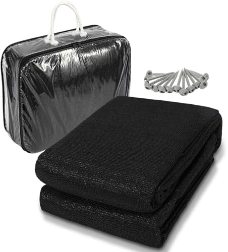 Ollewiellan Vorzeltteppich Campingteppich Outdoor Atmungsaktiv rutschfest Waschbare Schimmelfrei UV-Stabilisiert mit 12 Löchern, 13 Heringe und Tragetasche