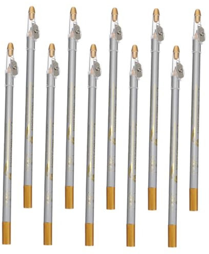 Vaguelly 10 Stück Eyeliner Bleistifte Augenbrauenstift Mit Anspitzer Make-up-tool Für Professionellen Und Privaten Gebrauch Wasser- Und Schweißfest Natürliche Farbgebung