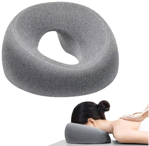 KQWVZ Face Down Pillow, Face Pillow Massage, Face Cushion for Massage Table, Faces Down Pillows With Hole, Memory Foam M-Shaped, Massage Headrest for Bed Beauty Salon, Salons, Massage