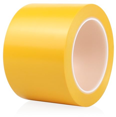 BOMEI PACK Warnklebeband Gelb Schwarz Warnband Gefahr Warnung PVC Für Bodenkennzeichnungen 33m (76mmx33m)