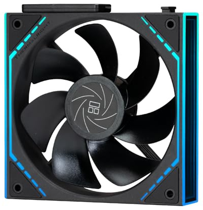 Thermalright TL-M12QR 120mm Reverse ARGB PWM Lüfter Schwarz | Reverse-Blade-Design für Seiten- oder Bodeneinlass, 1500RPM PWM-Steuerung, Infinity-Mirror-ARGB und Daisy-Chain-Kabel