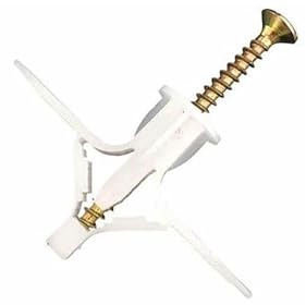 100x Plasterboard Wall Fixings Heavy Duty Cavity Anchors – Drywall Plugs for Secure Mounting | Ideal for Shelves, Mirrors & Brackets | Strong Grip – No Screws Included