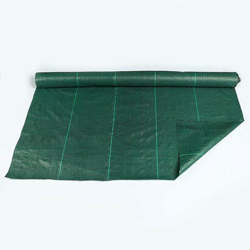 Tela antimaleza, Membrana geotextil, Barrera paisajística, Cubierta Permeable para jardín, prevención Duradera de malezas, protección del Suelo de 1,52 x 6 m (5 x 20 pies)