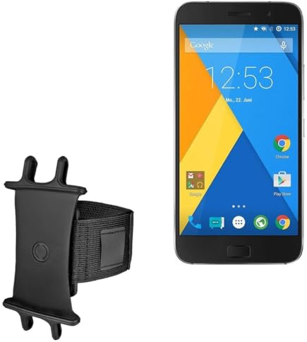 BoxWave Holster Compatible with Lenovo Zuk Z1 - ActiveStretch Sport Armband, Adjustable Armband for Workout and Running - Jet Black