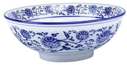 ELAYARD Bol à Nouilles Ramen Céramique Grand Format Bol à Soupe Rétro Pratique pour Maison et Restaurant et Facile à Nettoyer pour Riz Desserts et Plats Asiatiques