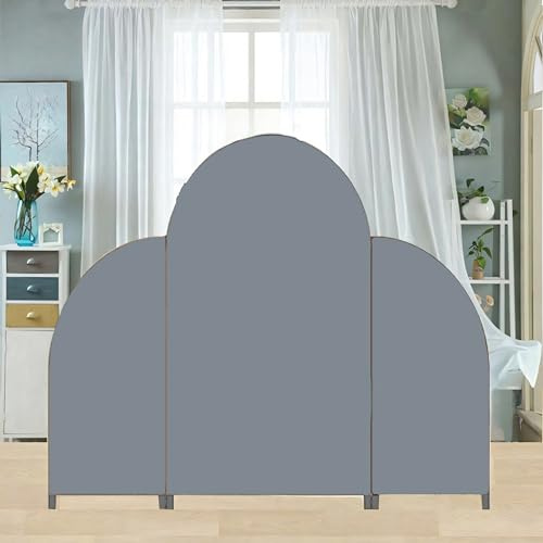 IMGASDCSD Wedding arch ，Flower Arch Arch Cover Set Half Round Arch Background Frame Stand Cover(Grey)