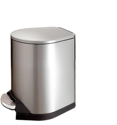 Cubo de basura de acero inoxidable de inducción automática de 30 litros, elegante cubo de basura cubierto para cocina, sala de estar, baño y dormitorio, solución elegante e higiénica para eliminación