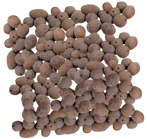 Anneome Ceramsita de Drenaje para Jardinería 1 Kg Arcilla Expandida Porosa 05-1 CM Material Transpirable para Cultivo sin Suelo y Mejora de Macetas