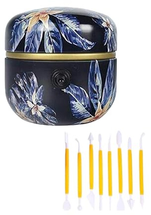 Minimáquina Eléctrica De Torno Cerámica For Adultos Y Niños, Máquina Arte Con Bandeja, Herramientas Recorte Velocidad Ajustable, Suministros Control Preciso(Dark Blue)