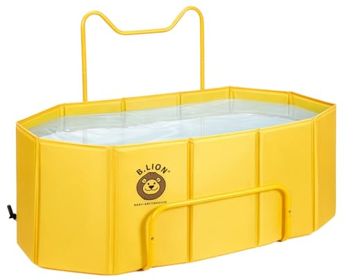CROWNSHOP Portable Foldable bathtubs for Adults Freestanding Soaking Inst | Portable Bath Free Hot Bath Ice Bath Adult SPA for Student Home Camping Pop Up Bath(Yellow)