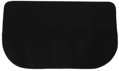 PAMINGONO Alfombra Ignífuga Semicircular Negra 102 X 60 Cm para Chimenea, Tapete Resistente para Protección de Suelo en Estufas de Leña y Pellets, Accesorio Seguro para Hogar Interior