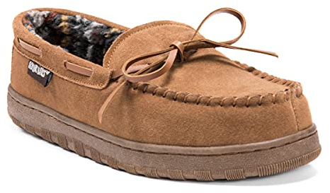 MUK LUKS Men's Paul Slipper, Tan, 10