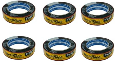 FastCap Peel and Stick SpeedTape Double Sided Adhesive Tape for Edge Banding - Wood Working Tools for Home Repair and Home Improvement - 1 x 50', 6-Pack - 98224-6P