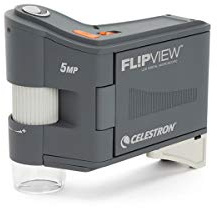 Celestron 44314 FlipView Handmikroskop, LCD-Display, Grau