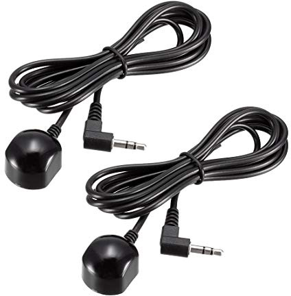 sourcing map IR Infrared Receiver Extender Cable 3.5mm Jack 4.9feet Long 26-39FT Receiving Distance 2pcs