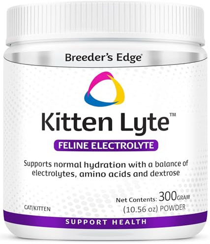 Breeder’s Edge Kitten Lyte, Electrolyte Supplement for Kittens and Nursing Cats, Supports Hydration, Energy & Recovery, Chicken Soup Flavor, 300g