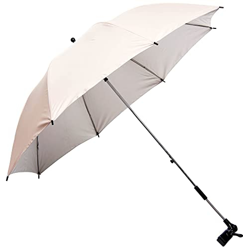 Portable UV Protection Garden Parasol | Lightweight Outdoor, rain proof like Umbrella | Firmly attach on Chairs, Loungers & Tables | Canopy blocks 98% UV Rays | D105cm | Pack of 2 | From Easylife