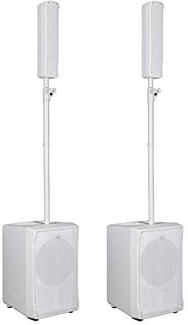 2 x RCF EVOX JMIX8 Active Line Array System 2 vie con copertine (bianco)