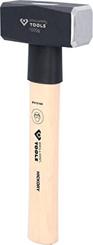 BRILLIANT TOOLS BT075100 Massettes avec manche Hickory, 1 000 g [Powered by KS TOOLS]