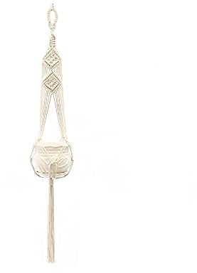 Tiardey - Colgador para macetas con Cuerda de algodón Tejido para Bricolaje, Soporte para Plantas Hecho a Mano para macetas, Cesta Colgante para Interiores y Exteriores, Borla de Flores Doble