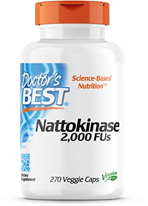 Doctor's Best, Nattokinase, 2,000 FU, 270 Vegan Capsules, Lab Tested, Gluten Free, Vegetarian