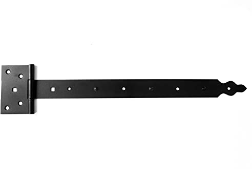 BAUSTER® Kreuzgehänge 400 mm Ladenband Gartentor Scharnier Torscharnier Türband Scharnier Kreuzgehänge Werfgehänge Scharnier Baubeschlag Pulverbeschichtet