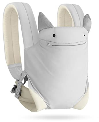 SONARIN 4-in-1 Marsupio Neonati Leggero,Morbido Cotone Portantina Bebè Traspirante Porta Bambino Ergonomico,Regolabile per Neonati e Bambini 0-36 Mesi,Tutte le Posizioni(Grigio)