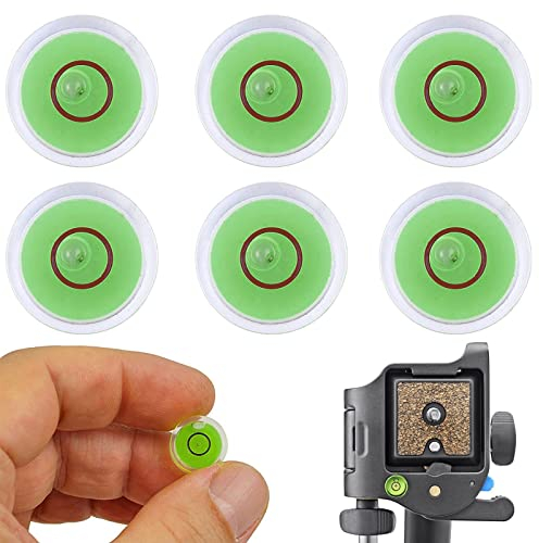 Niveau à Bulle De Précision - Horizontal et Circulaire 12mm - Bulle Ronde - 6 Pack