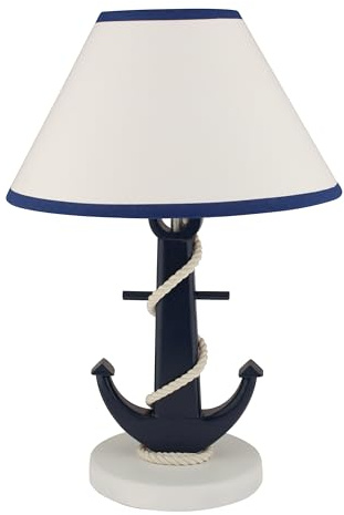 Sea-Club Lampe - Anker Schirmlampe Holz H=36cm Ø=25cm