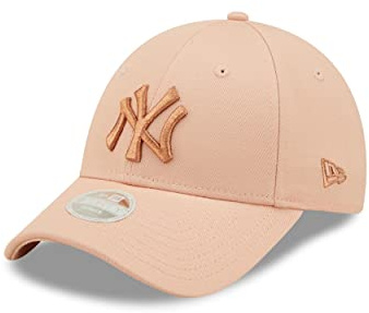 New Era New York Yankees MLB Metallic Logo Blush Sky 9Forty Adjustable Women Cap - One-Size Rosa