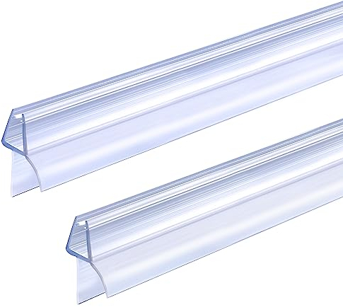 ITTISO Shower Screen Seal Strip 2 x 100 cm for 4mm/5mm/6mm Glass Thickness Bath Shower Door Seal Strip Covers up to 12mm Gap Replacement Shower Door Bottom Seal